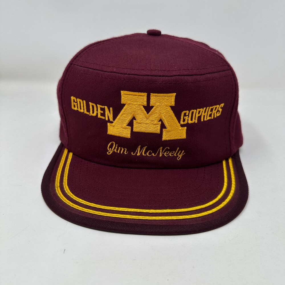 Vintage Minnesota Golden Gophers Hat Men Snapback Maroon Jim McNeely Kap King